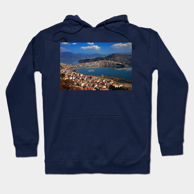 Kastoria & Orestiada lake - Macedonia, Greece Hoodie by Cretense72